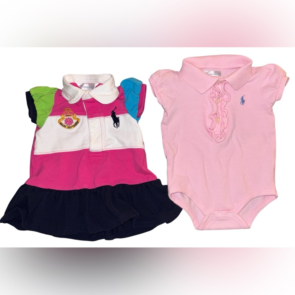 6 Months Ralph Lauren Polo Baby Girl Dress and Romper